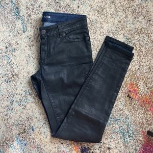Micheal Kors women black coated denim